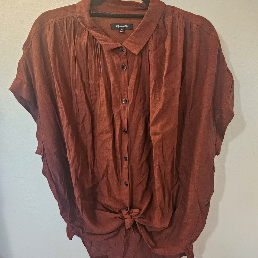 Madewell Terracotta Button-Down Shirt